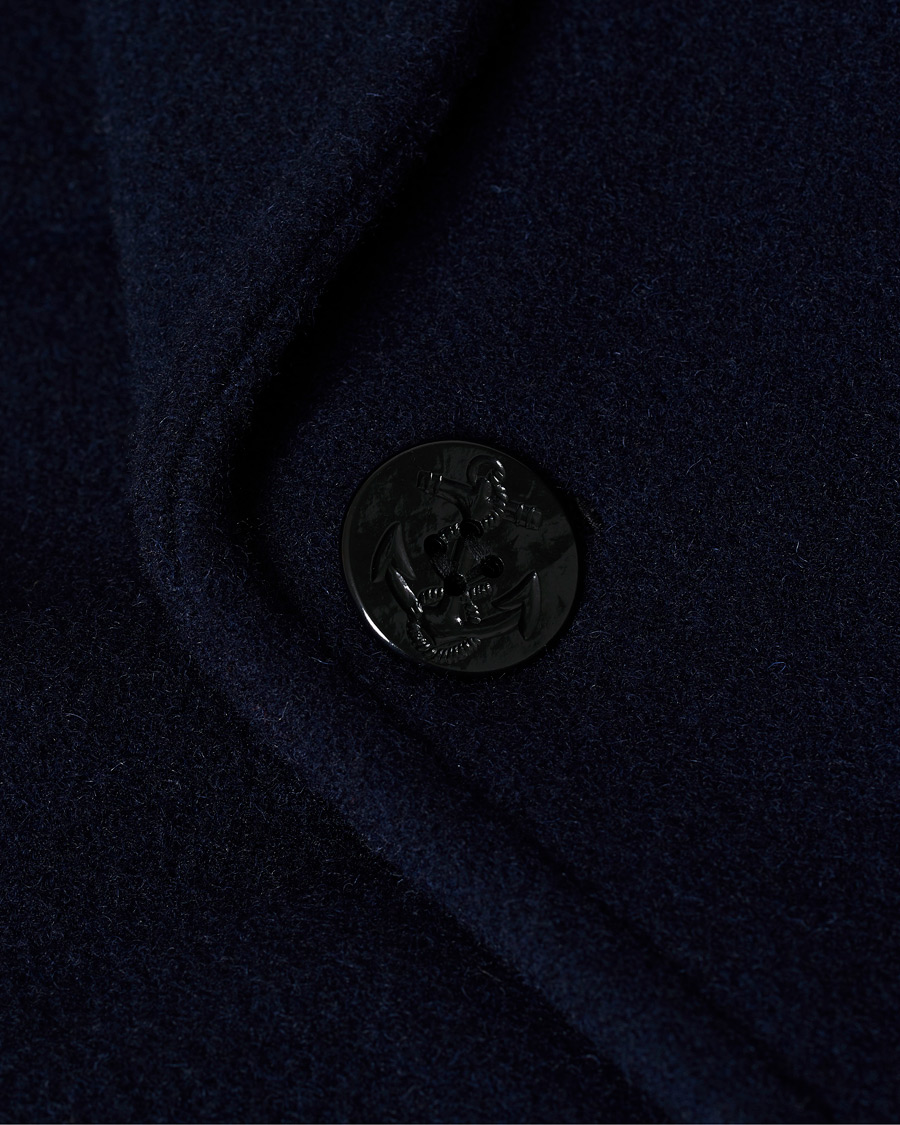 Heren | Jassen | Gloverall | Shakelton Long Peacoat Navy