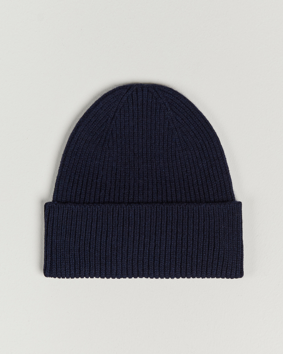 Heren | Mutsen | Colorful Standard | Merino Wool Beanie Navy Blue
