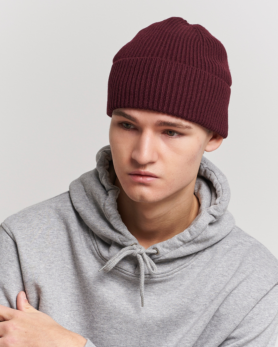 Heren |  | Colorful Standard | Merino Wool Beanie Oxblood Red