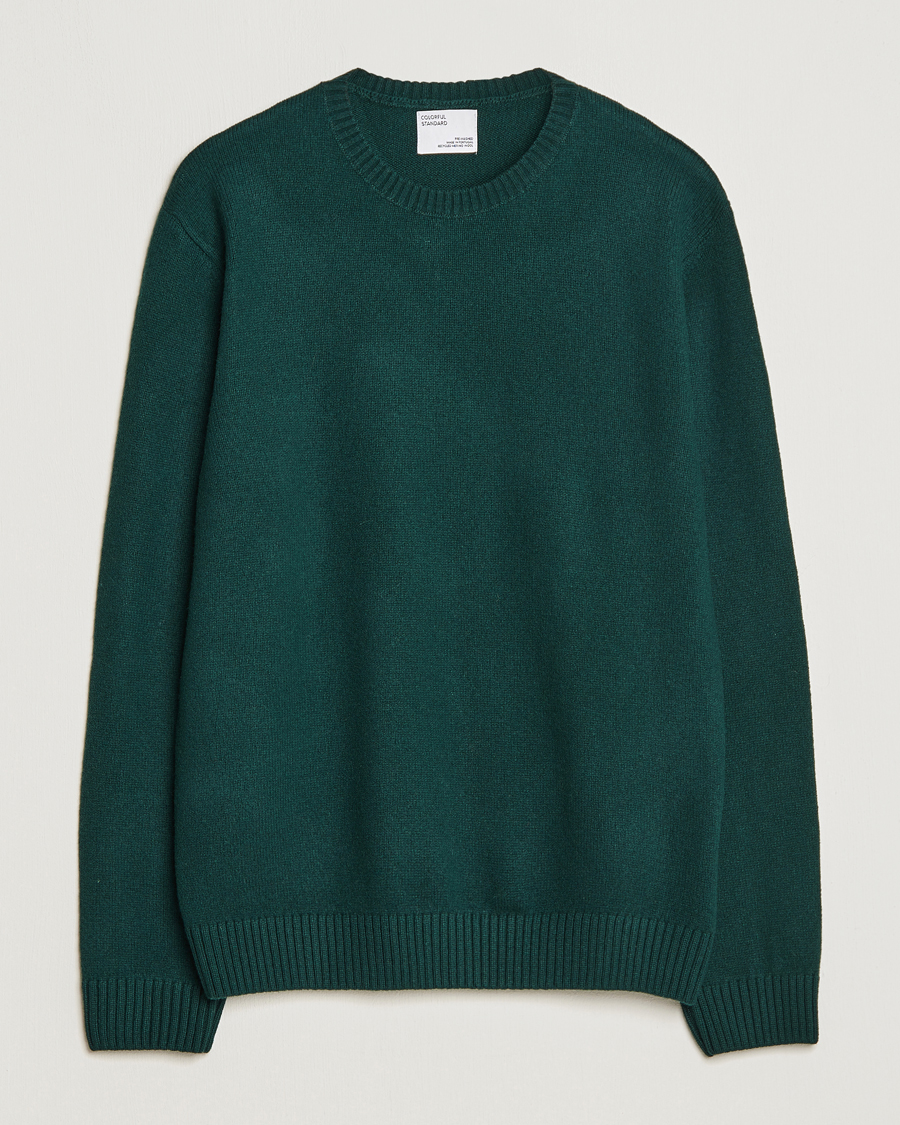 Heren | Truien | Colorful Standard | Classic Merino Wool Crew Neck Emerald Green