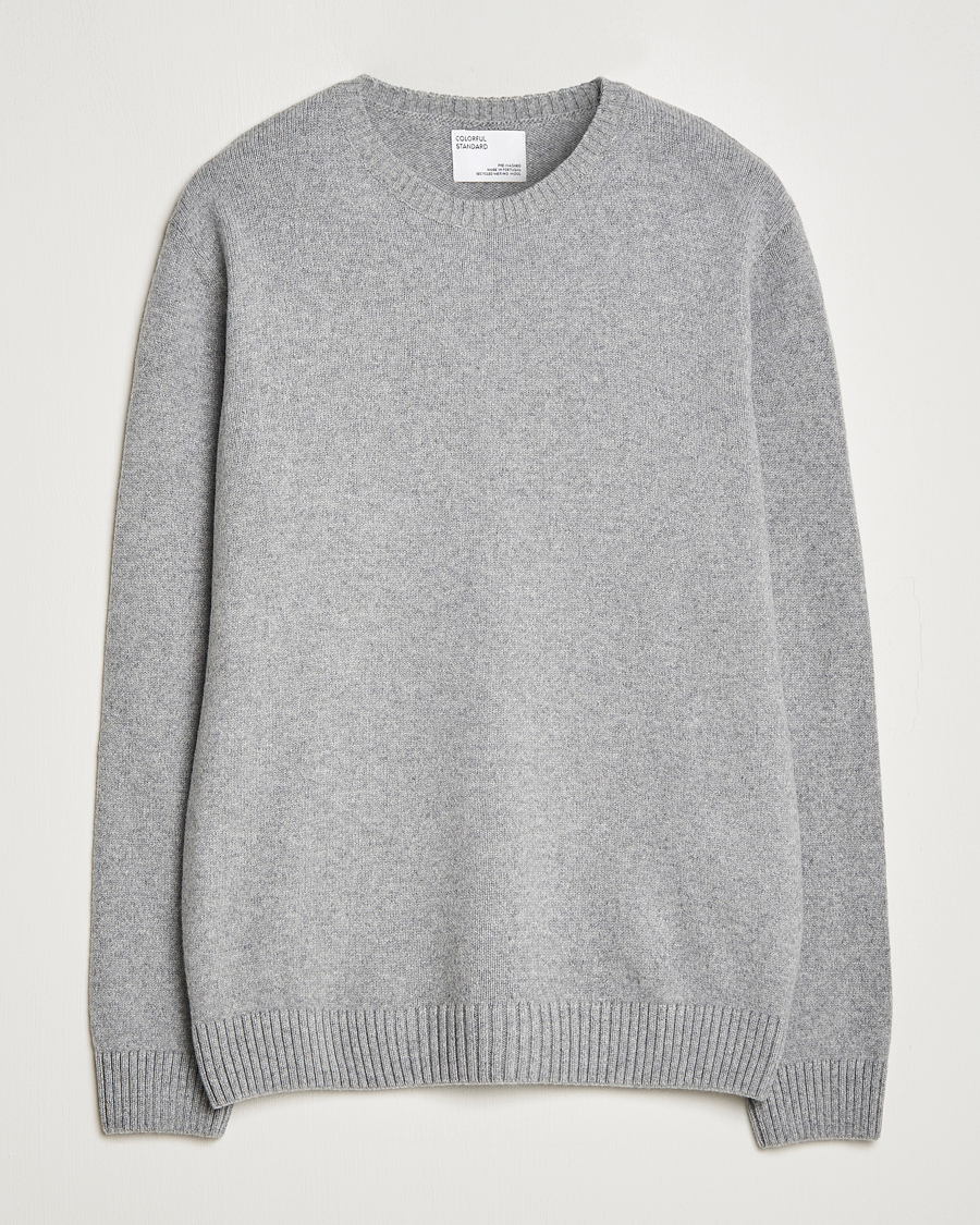 Heren | Truien | Colorful Standard | Classic Merino Wool Crew Neck Heather Grey
