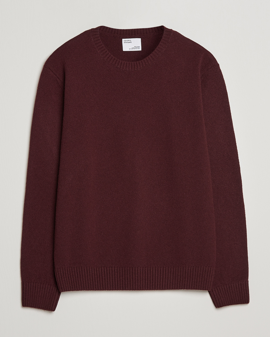 Heren | Truien | Colorful Standard | Classic Merino Wool Crew Neck Oxblood Red