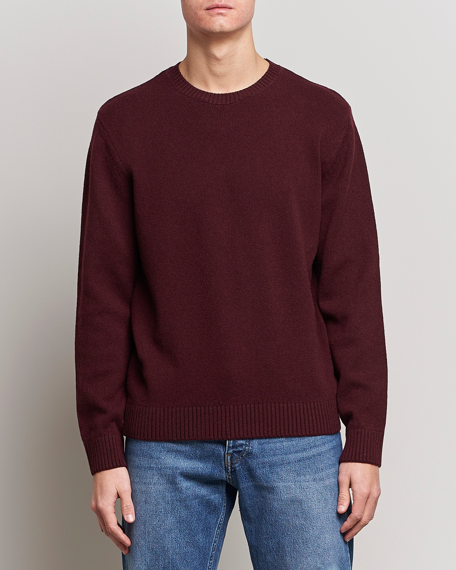 Heren | Colorful Standard | Colorful Standard | Classic Merino Wool Crew Neck Oxblood Red