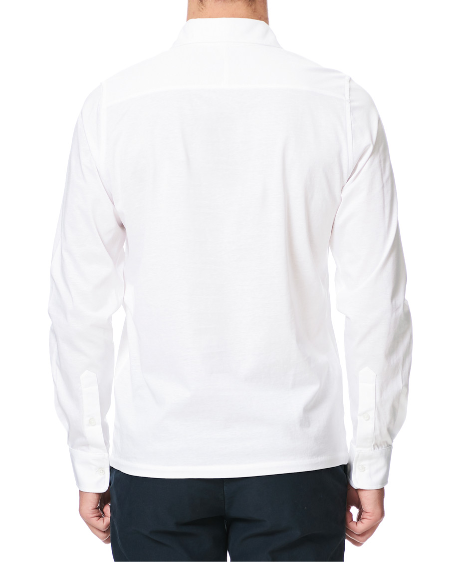 Heren | Overhemden | Stenströms | Cotton Popover Poloshirt White
