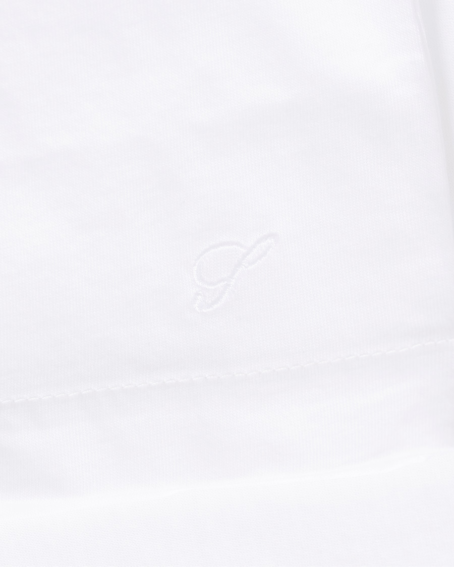 Heren | Overhemden | Stenströms | Cotton Popover Poloshirt White