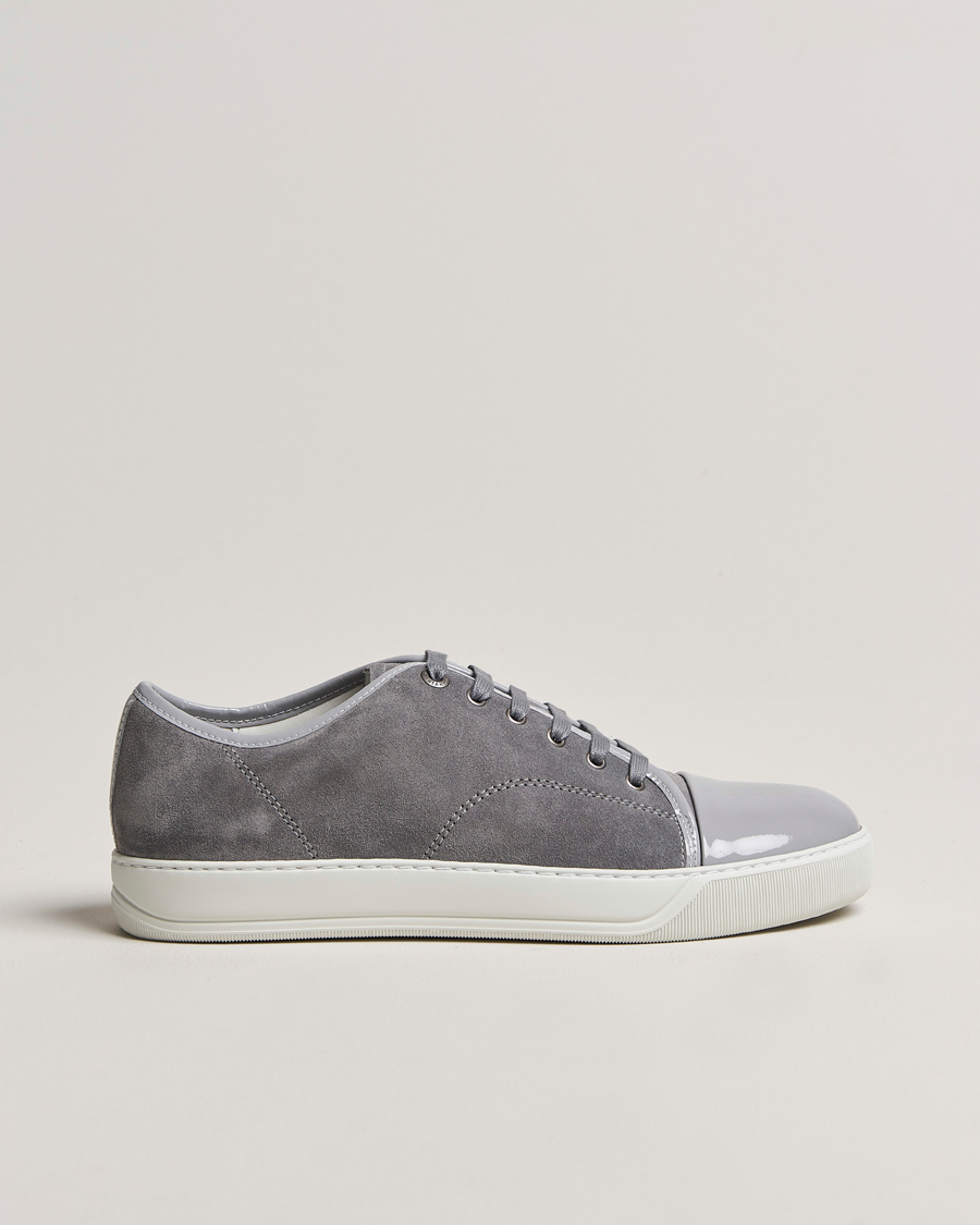 Heren | Lanvin DBB1 Patent Cap Toe Sneaker Light Grey | Lanvin | DBB1 Patent Cap Toe Sneaker Light Grey