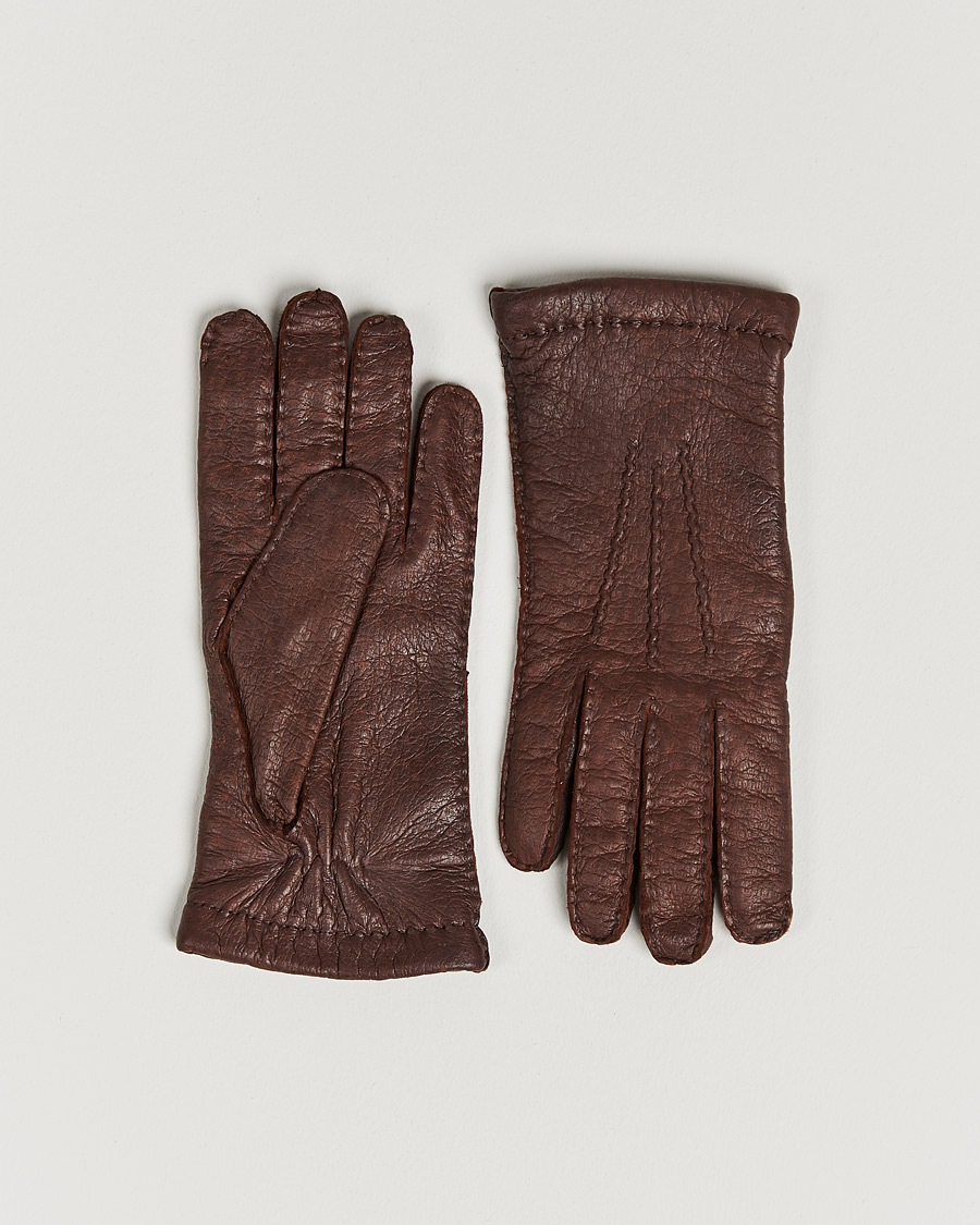 Heren | Handschoenen | Hestra | Peccary Handsewn Cashmere Lined Glove Siena