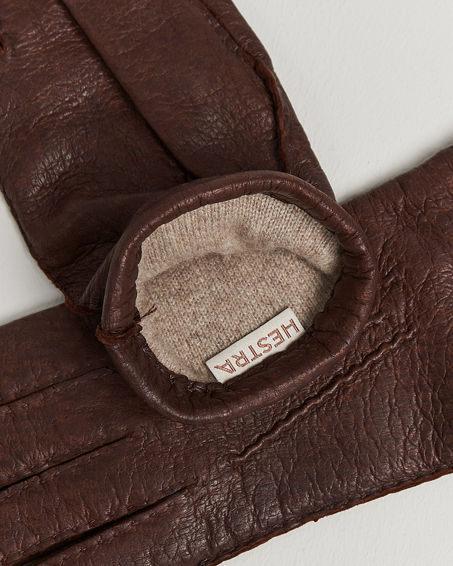 Heren |  | Hestra | Peccary Handsewn Cashmere Glove Sienna