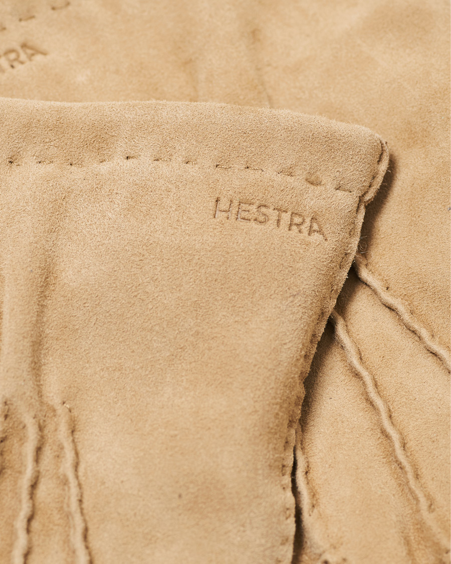 Heren | Hestra Arthur Wool Lined Suede Glove Camel | Hestra | Arthur Wool Lined Suede Glove Camel