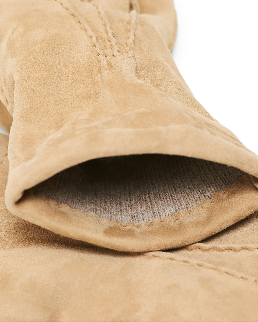 Heren | Hestra Arthur Wool Lined Suede Glove Camel | Hestra | Arthur Wool Lined Suede Glove Camel