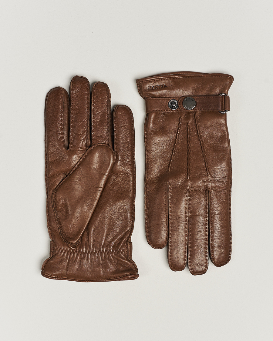 Heren | Handschoenen | Hestra | Jake Wool Lined Buckle Glove Light Brown