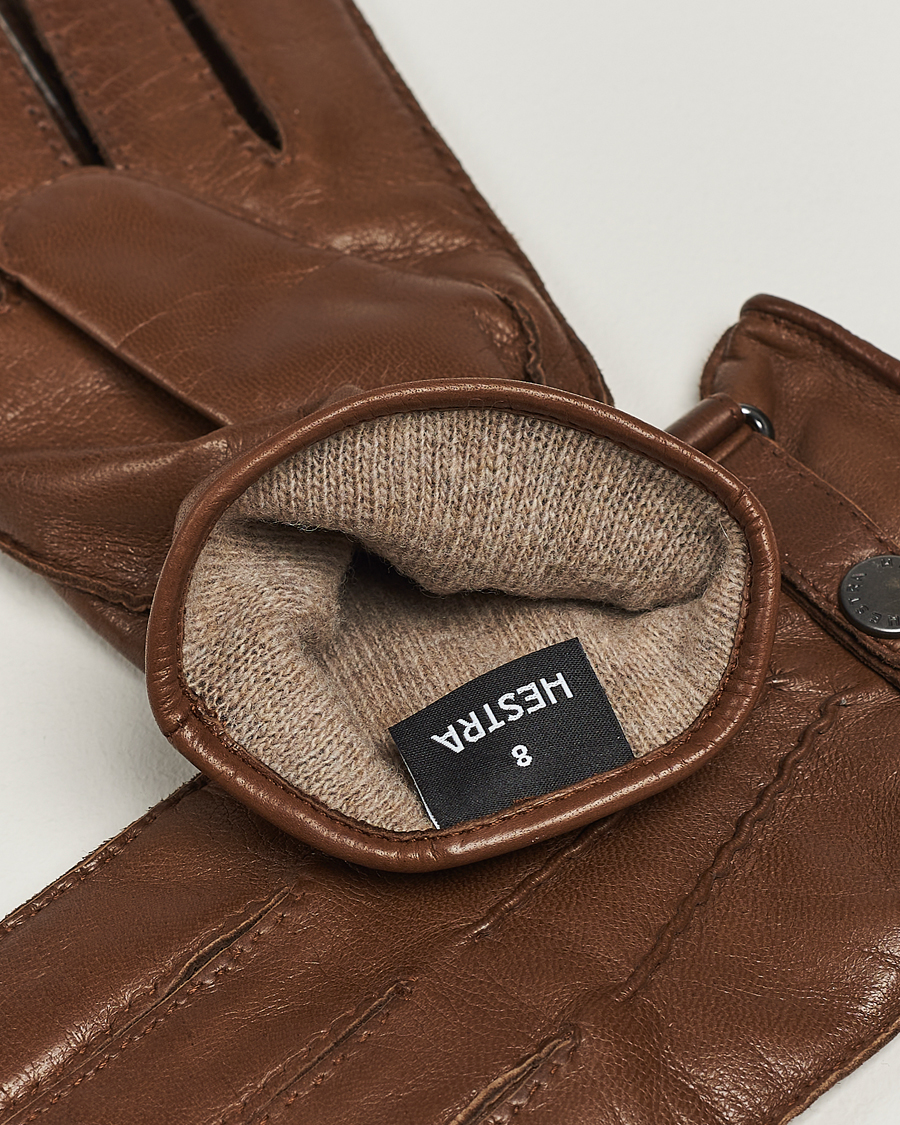 Heren | Verwarmende accessoires | Hestra | Jake Wool Lined Buckle Glove Light Brown