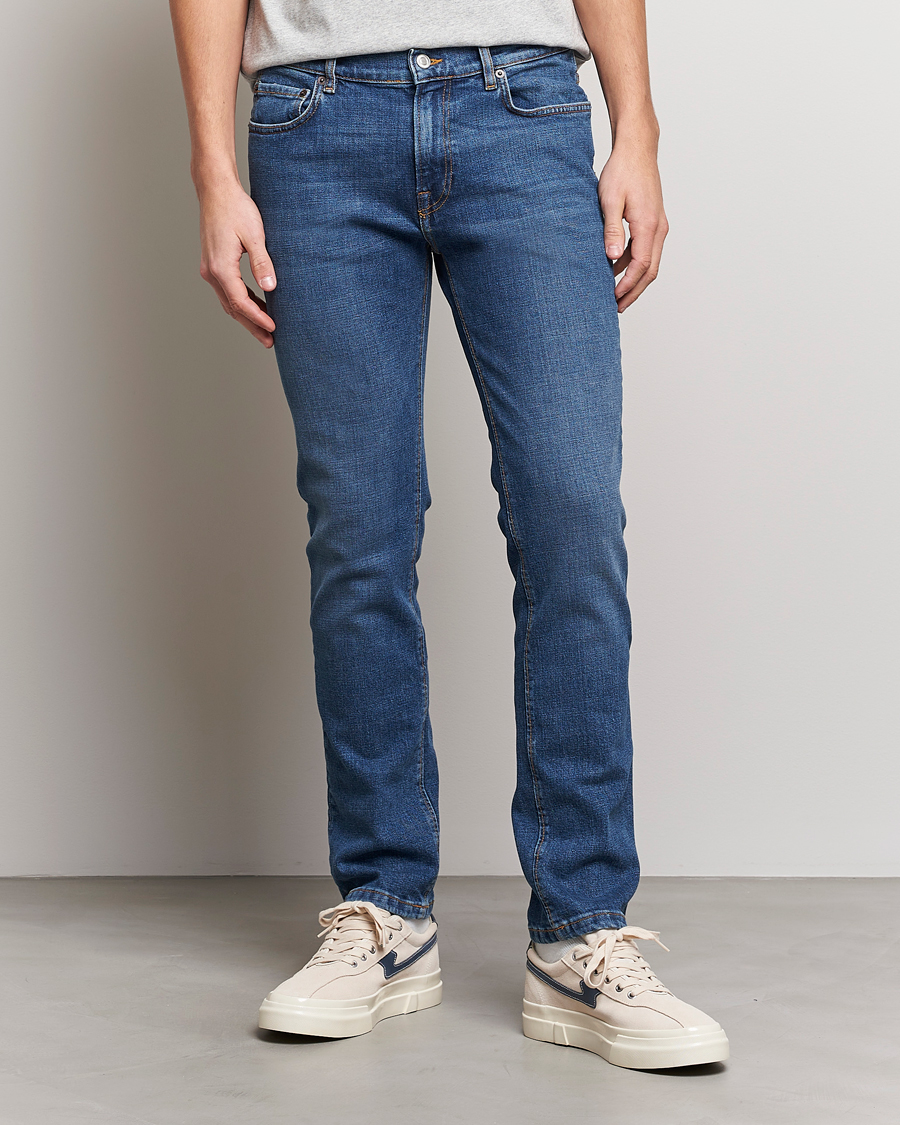 Heren | Blauwe jeans | Jeanerica | SM001 Slim Jeans Mid Vintage