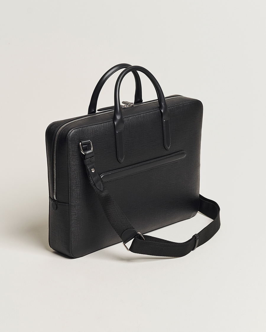 Heren | Tassen | Smythson | Panama Lightweight Briefcase Black
