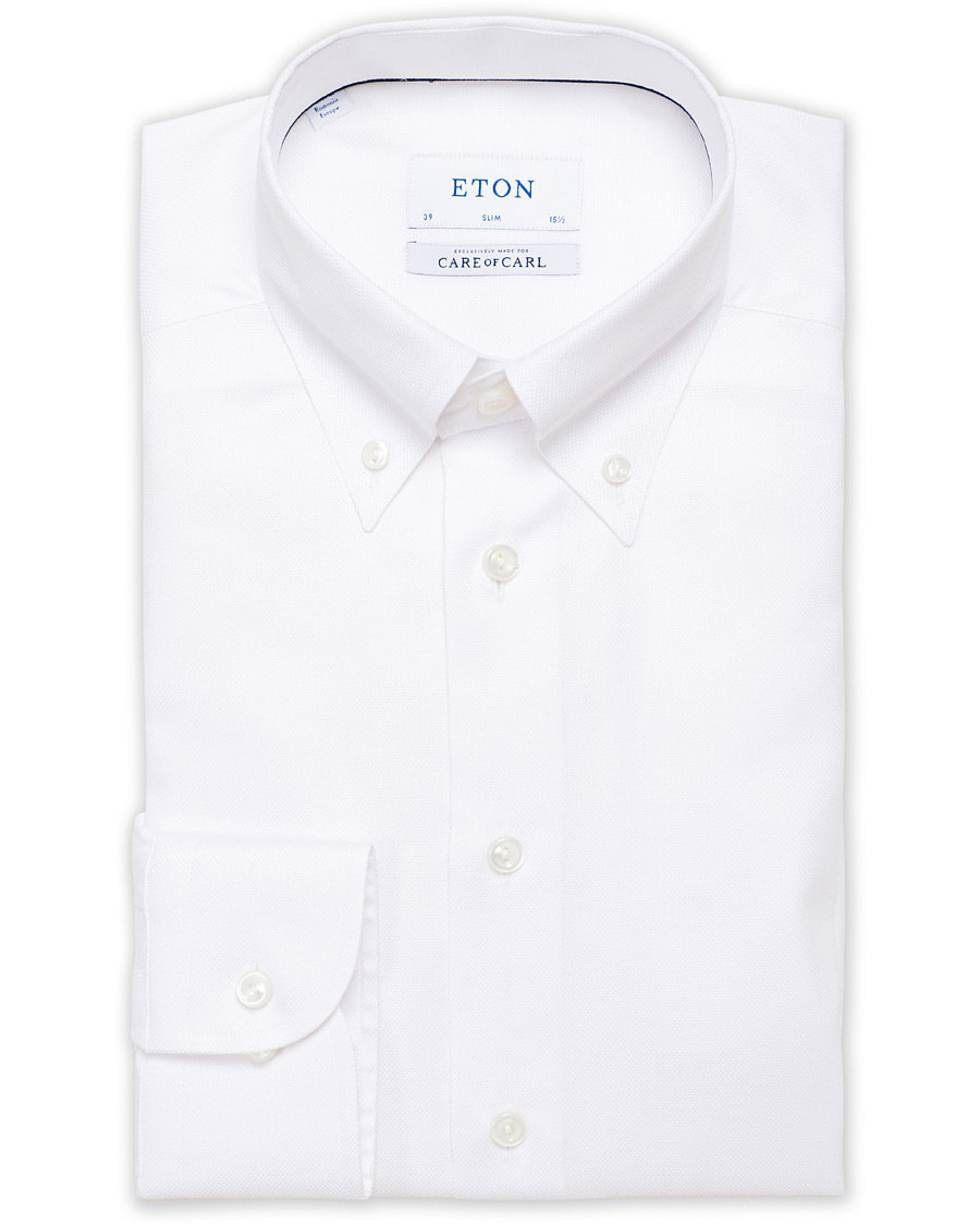 Heren | Overhemden | Eton | Slim Fit Royal Oxford Button Down Shirt White