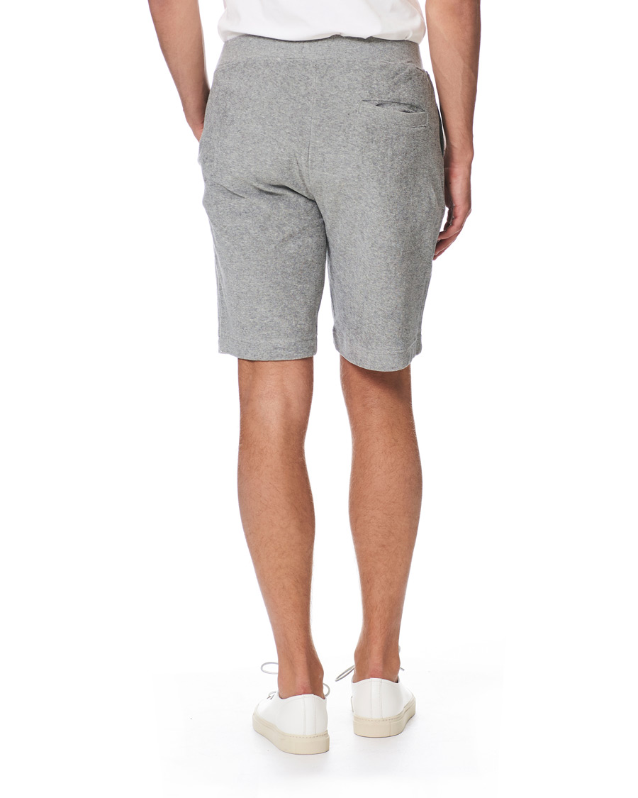 Heren | Korte broek | Sunspel | Organic Cotton Towelling Shorts Grey Melange