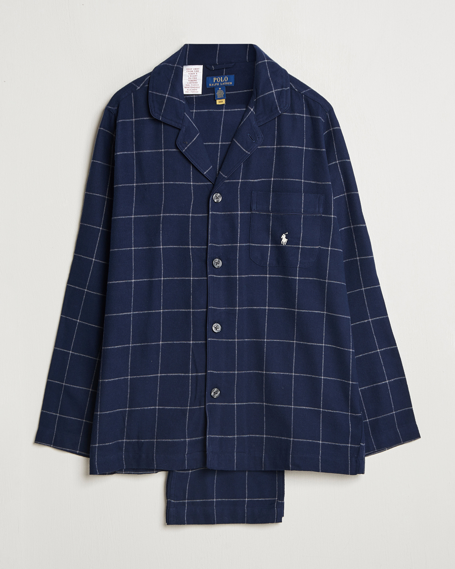 Heren | Polo Ralph Lauren Pyjama Set Navy Windowpane | Polo Ralph Lauren | Pyjama Set Navy Windowpane