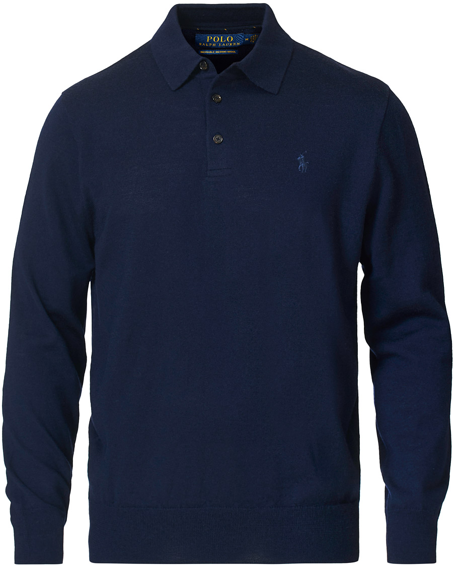Heren | Truien | Polo Ralph Lauren | Merino Knitted Polo Hunter Navy