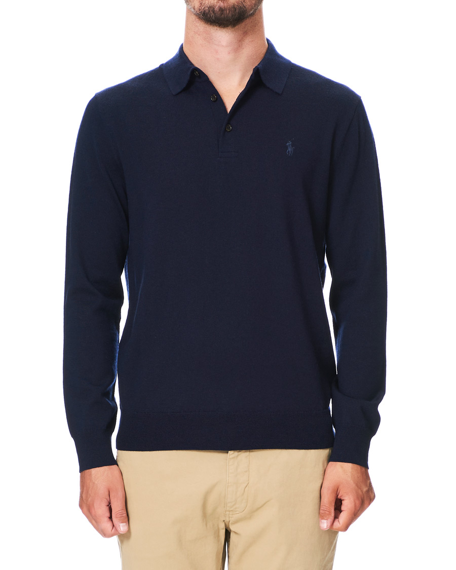 Heren | Truien | Polo Ralph Lauren | Merino Knitted Polo Hunter Navy