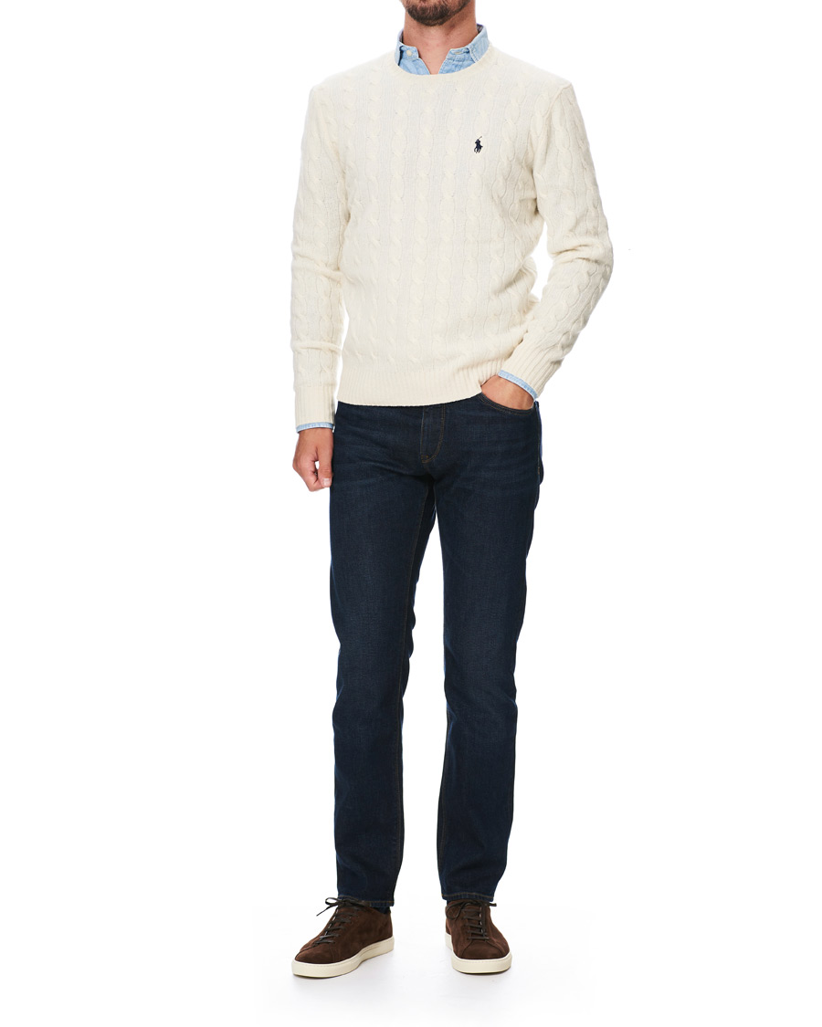 Heren | Truien | Polo Ralph Lauren | Wool/Cashmere Cable Sweater Cream