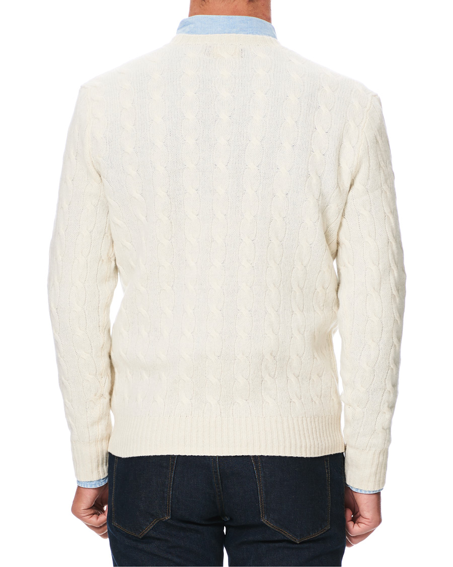 Heren | Truien | Polo Ralph Lauren | Wool/Cashmere Cable Sweater Cream