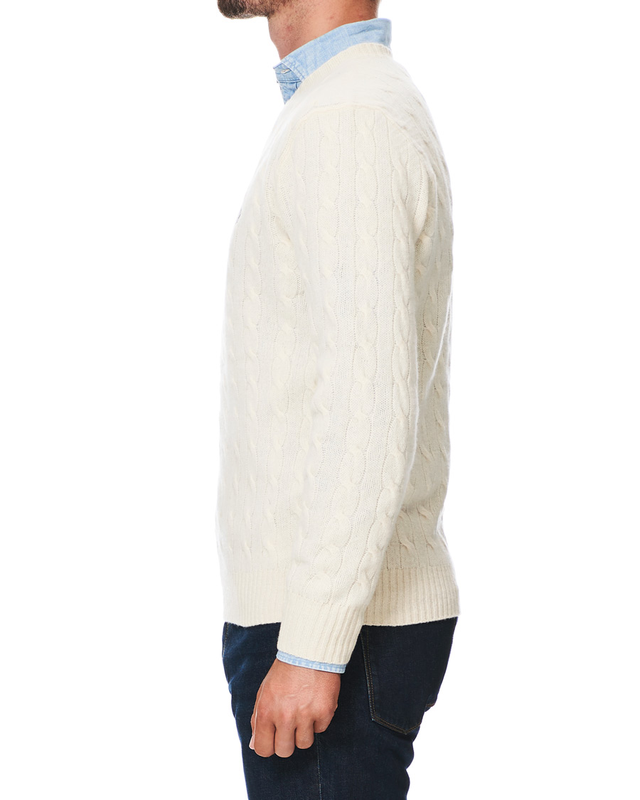 Heren | Truien | Polo Ralph Lauren | Wool/Cashmere Cable Sweater Cream