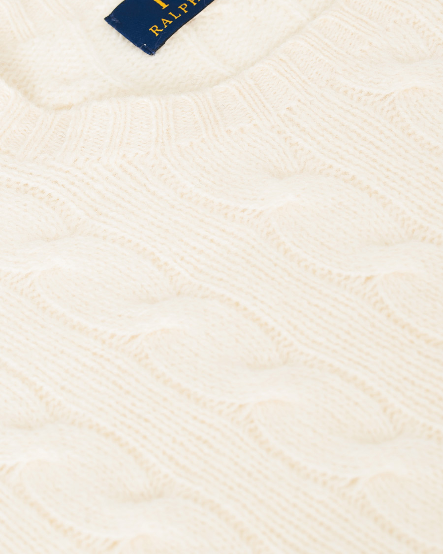 Heren | Truien | Polo Ralph Lauren | Wool/Cashmere Cable Sweater Cream