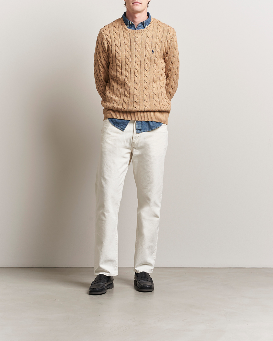 Heren | Truien | Polo Ralph Lauren | Cotton Cable Pullover Camel Melange