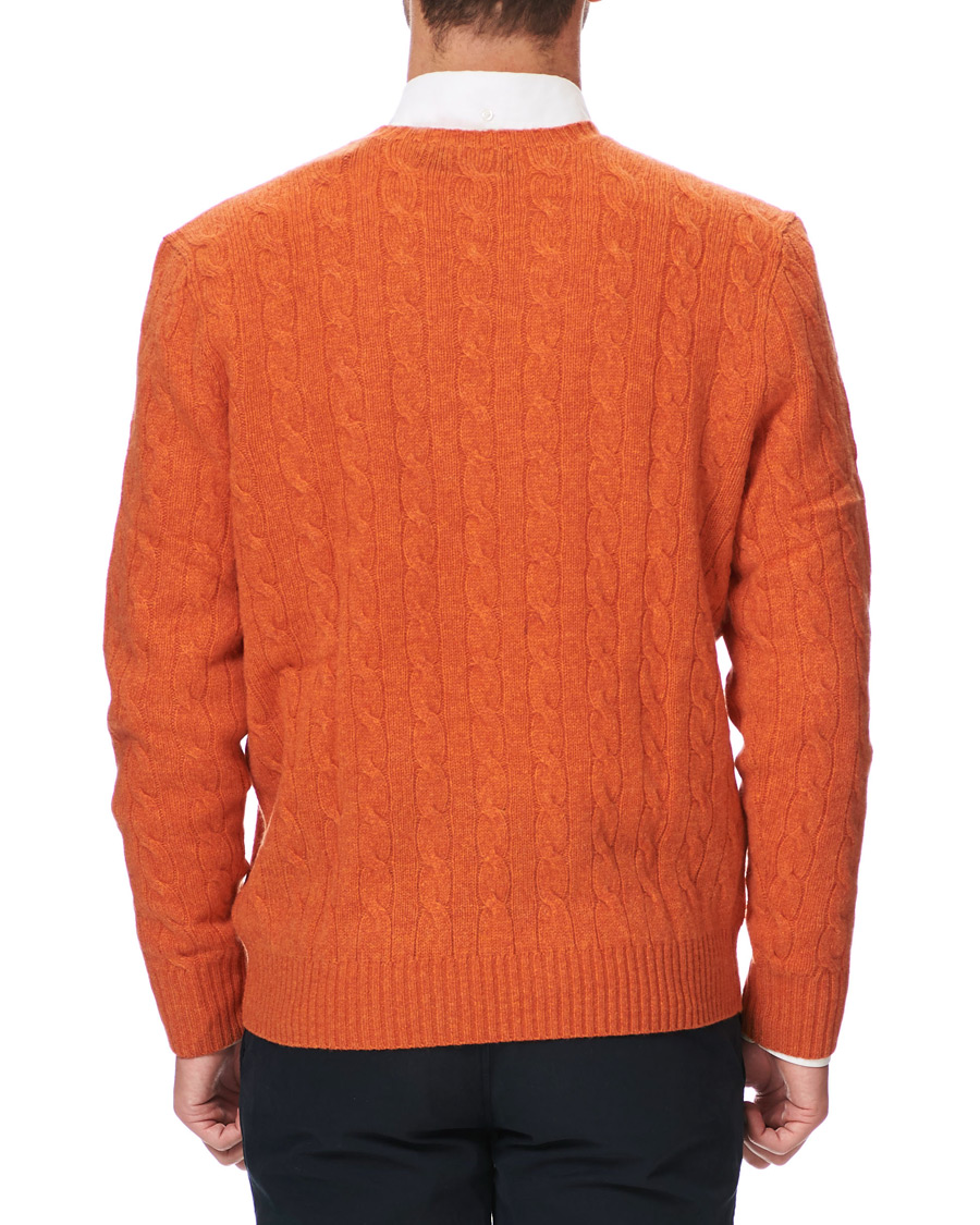 Heren | Truien | Polo Ralph Lauren | Wool/Cashmere Cable Crew Neck Pullover Orange Heather