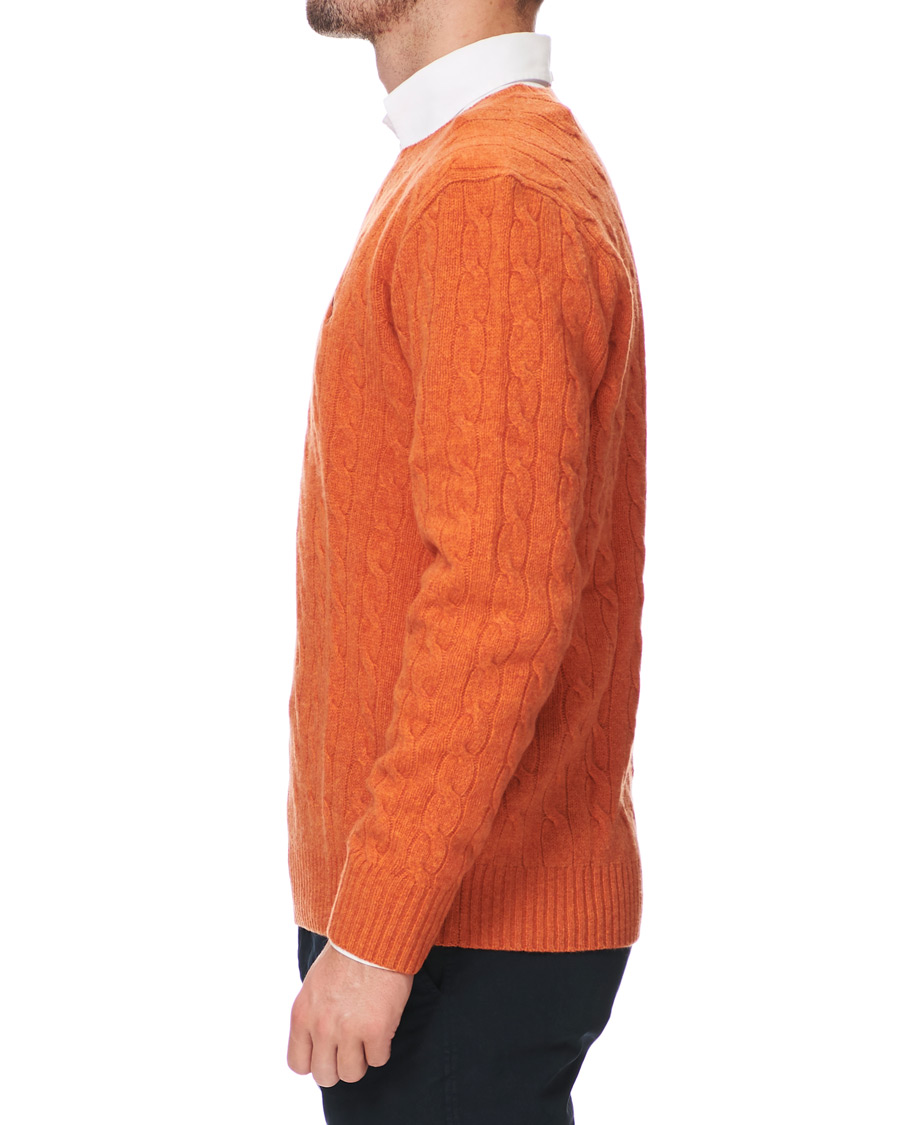 Heren | Truien | Polo Ralph Lauren | Wool/Cashmere Cable Crew Neck Pullover Orange Heather