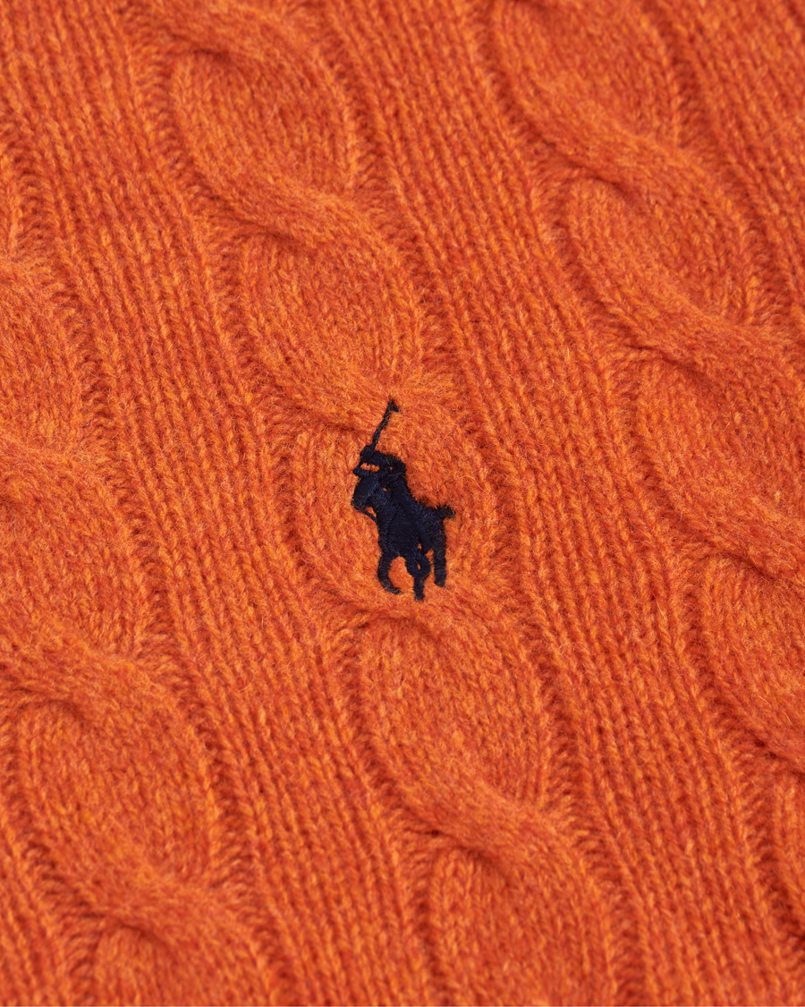 Heren | Truien | Polo Ralph Lauren | Wool/Cashmere Cable Crew Neck Pullover Orange Heather