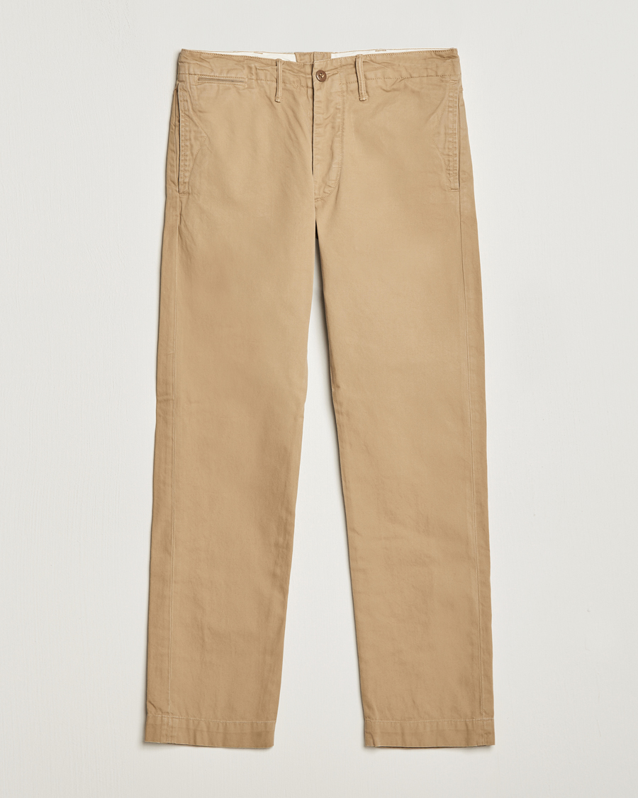 Heren | Broeken | RRL | Officers Flat Pant New Military Khaki