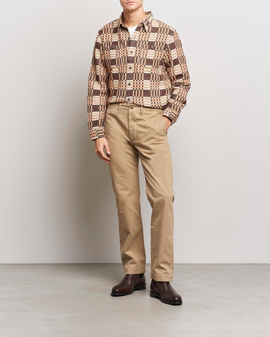 Heren | Broeken | RRL | Officers Flat Pant New Military Khaki
