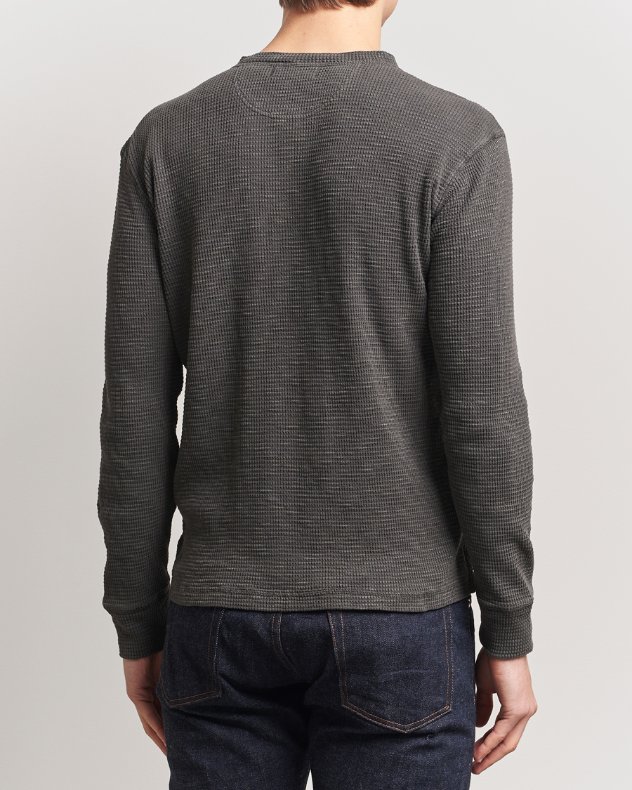 Heren | Truien | RRL | Long Sleeve Henley Faded Black