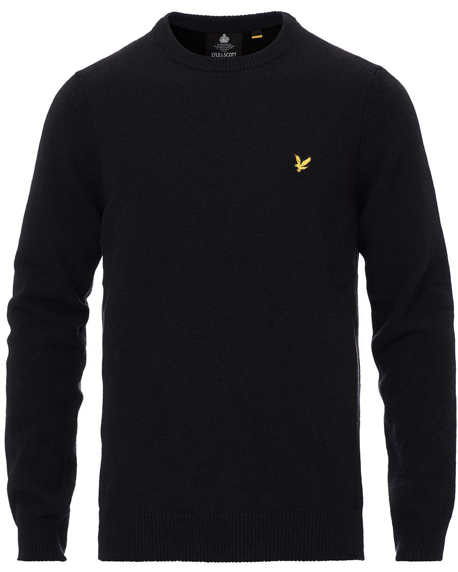 Heren | Truien | Lyle & Scott | Lambswool Crew Neck Pullover Black