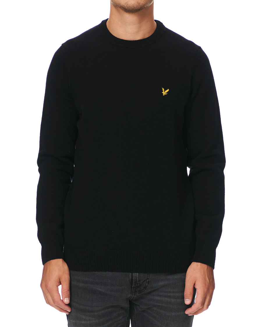 Heren | Truien | Lyle & Scott | Lambswool Crew Neck Pullover Black