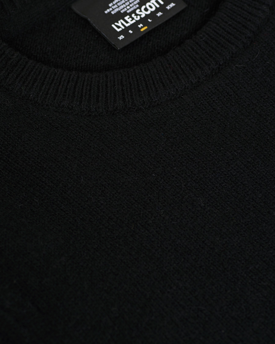 Heren | Truien | Lyle & Scott | Lambswool Crew Neck Pullover Black