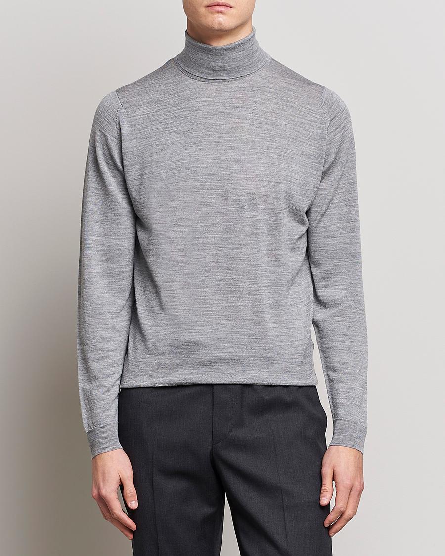 Heren | Kleding | John Smedley | Cherwell Extra Fine Merino Rollneck Silver