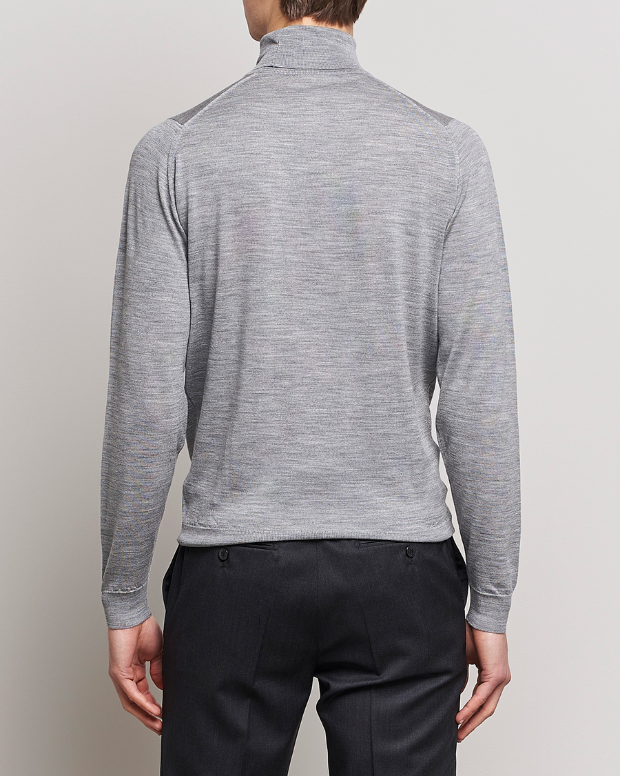 Heren | Truien | John Smedley | Cherwell Extra Fine Merino Rollneck Silver