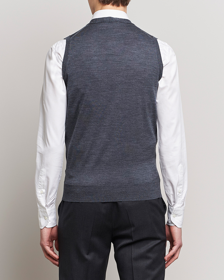 Heren | Truien | John Smedley | Huntswood Slim Fit Waistcoat Charcoal