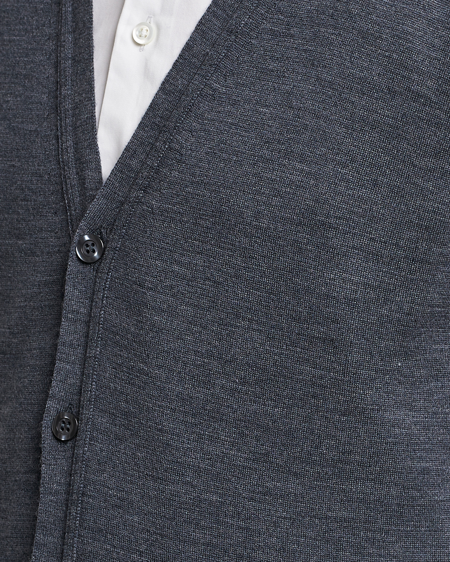 Heren | Truien | John Smedley | Huntswood Slim Fit Waistcoat Charcoal