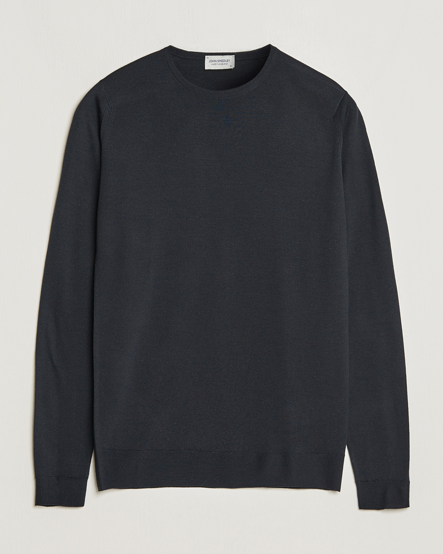 Heren | Truien | John Smedley | Lundy Extra Fine Merino Crew Neck Black