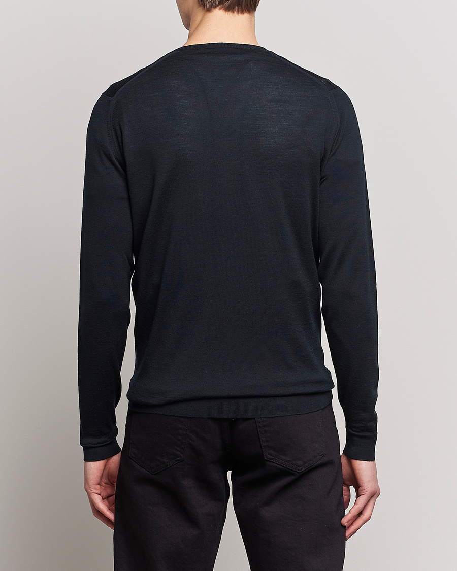 Heren | Truien | John Smedley | Lundy Extra Fine Merino Crew Neck Black