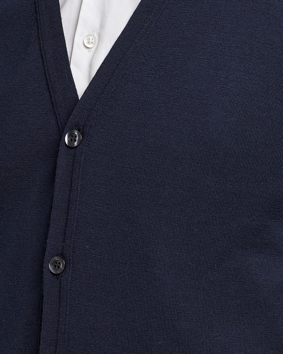 Heren | Truien | John Smedley | Petworth Extra Fine Merino Cardigan Midnight