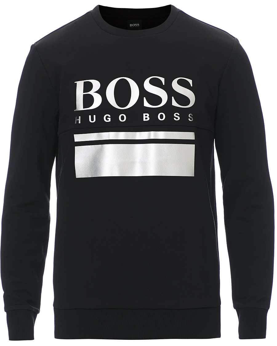 Heren | Truien | BOSS GREEN | BOSS Athleisure Salbo Crew Neck Sweater Black/Silver