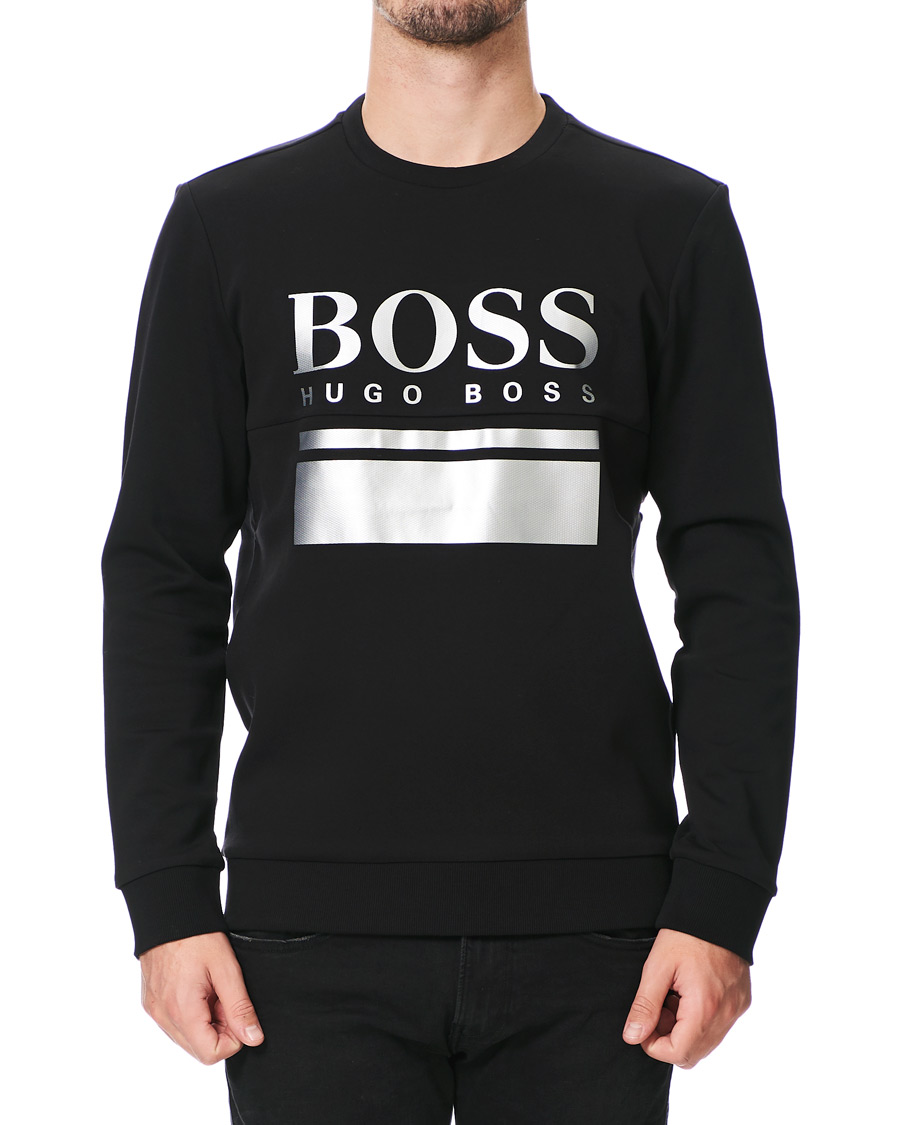 Heren | Truien | BOSS GREEN | BOSS Athleisure Salbo Crew Neck Sweater Black/Silver