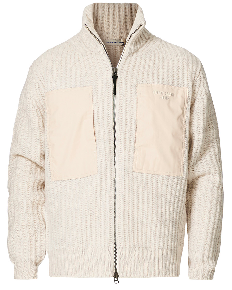 Heren | Truien | Tiger of Sweden Jeans | Rynger Wool Full Zip Beige