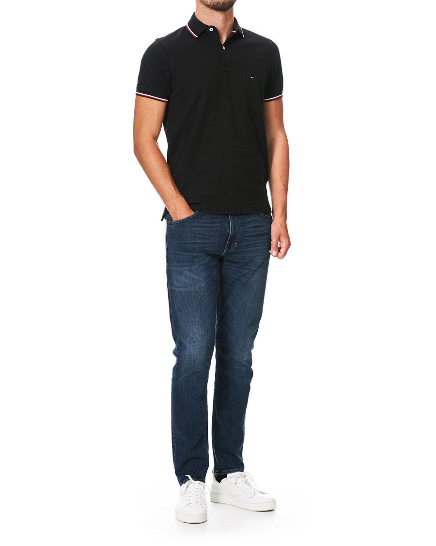 Heren | Polo's | Tommy Hilfiger | Slim Fit Tipped Polo Black