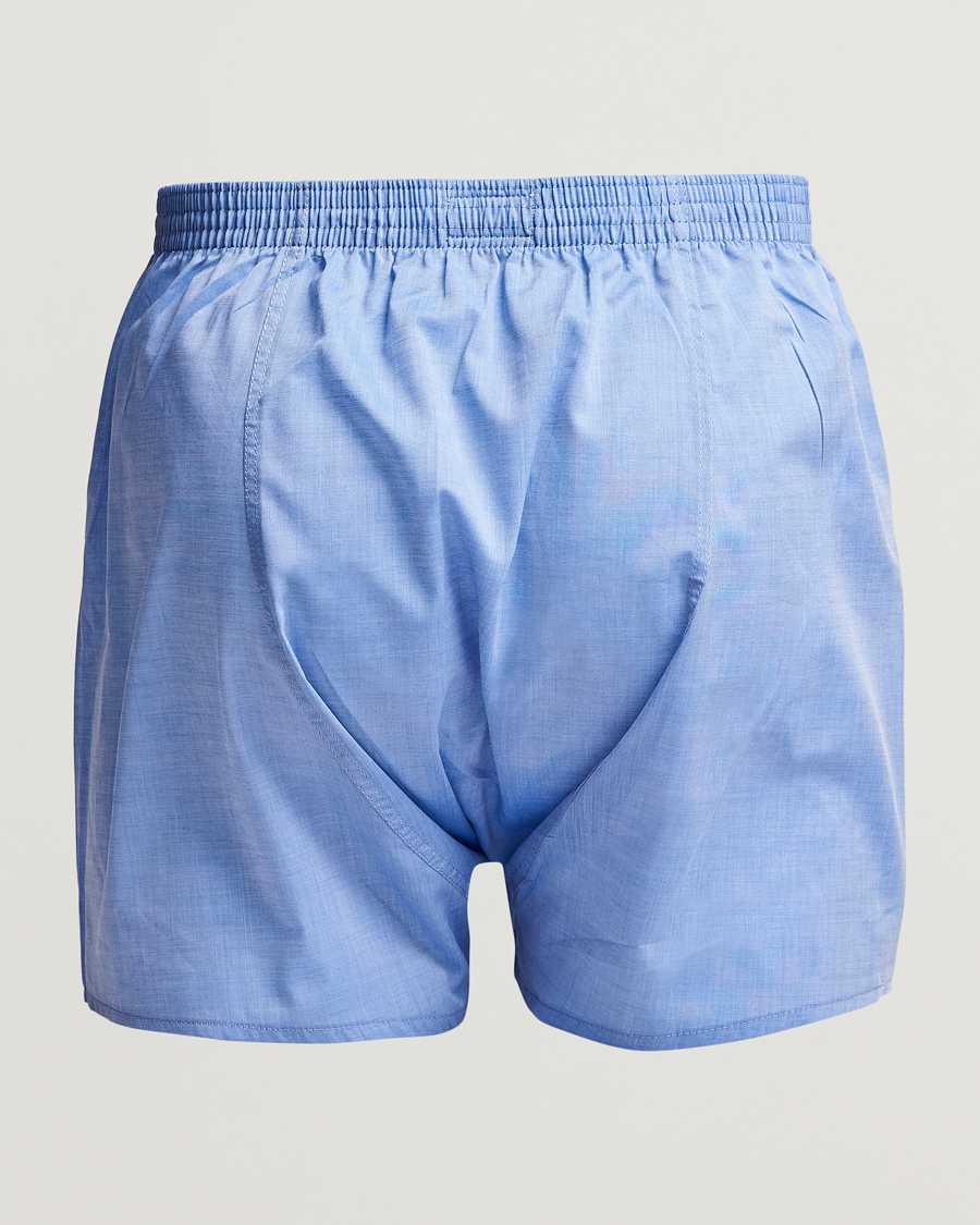 Men | Underwear | Derek Rose | Classic Fit Cotton Boxer Shorts Blue