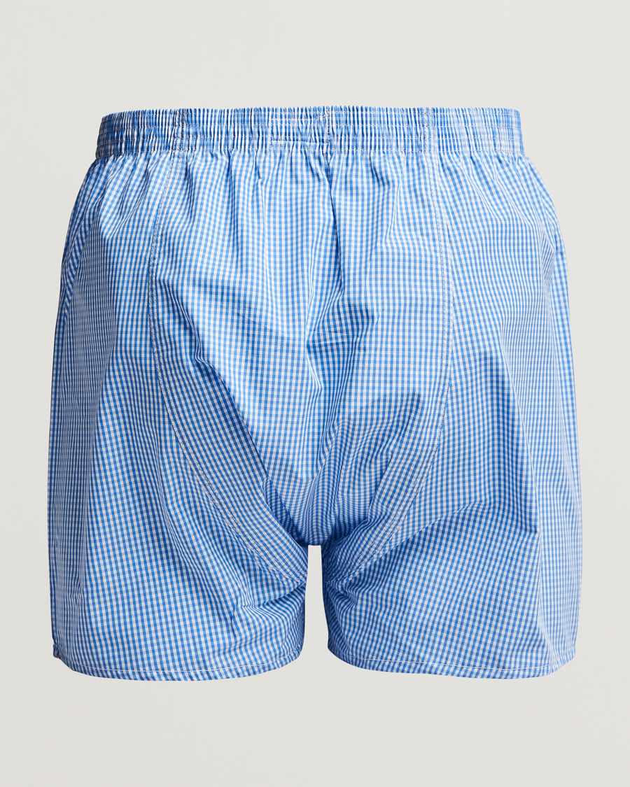 Heren | Cadeaus | Derek Rose | Classic Fit Cotton Boxer Shorts Blue Gingham